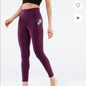 Fabletics the oasis burgundy medium new in bag with tags attached legging